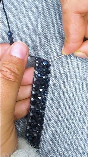 ✨ Cute black border lace embroidery for dress! 🪡💣