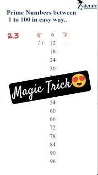 Prime Numbers Magic Tricks| Maths tricks😍💥