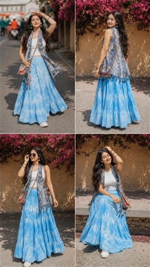 ChatGPT AI Photo Prompt ✨ Blue Summer Outfit Photoshoot 💙📸 #shorts #ai