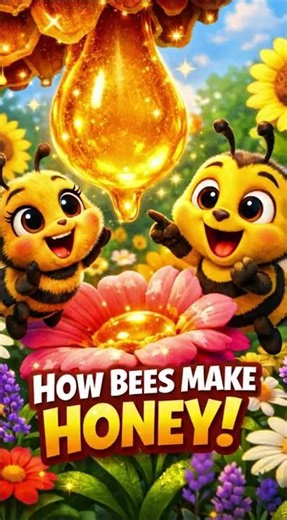 How Bees Make Honey 🐝🍯 #shorts #EducationalShorts #StoryPopStudio