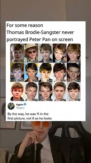 For some reason Thomas Brodie-Sangster never portrayed Peter Pan on screen