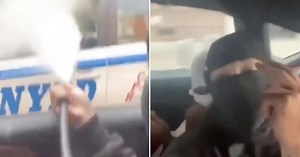 ‘Yo!’ Hooligans ambush NYPD officer with contents of fire extinguisher