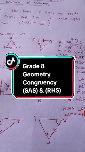 Understanding Triangle Congruency: SAS and RHS Explained