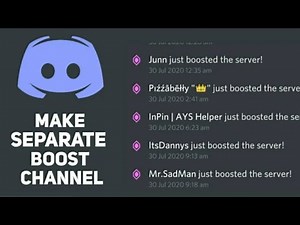 Separate Boost Channel Discord | Booster Server Logs | ReCamp Gaming