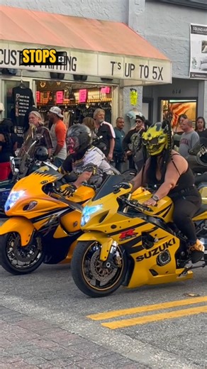 3.4M views · 10K reactions | Ghost Rider Yellow Fire Skull Look #motorcyclelife #motorcycles #bikergirl | Stops Plus | Facebook