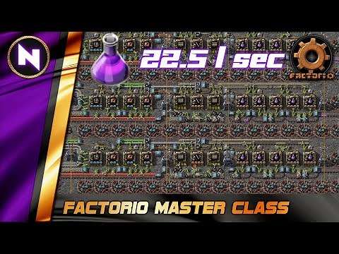 End Game Megabase PRODUCTION (PURPLE) SCIENCE 22.5 / sec | Factorio Tutorial/Guide/How-to