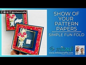 Easy Fun Fold card to Show of your Designer Series Paper Global Stampin' Video Hop
