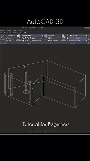 autocad 3d tutorial for beginners, convert 2d to 3d
