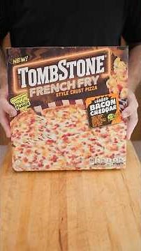 I rate the NEW Tombstone French Fry Crust Pizza | Honest Review #pizza #review #walmart #shorts