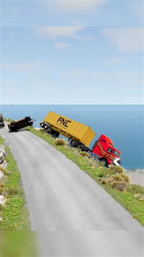 Realistic Highway Car Crash Simulation |#029 BeamNG.drive #shorts
