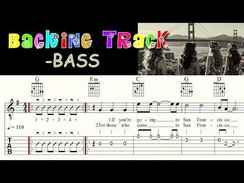 SAN FRANCISCO | SCOTT McKENZIE | - Bass | Backing Track | Play Along | Sheet Music & TAB
