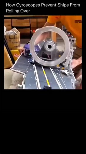 MythiQscience on Instagram: "Gyroscopes resist changes in orientation, making them powerful tools for stabilizing boats. When waves cause a vessel to tilt, the spinning rotor inside the gyroscope generates torque that pushes back against the motion. This opposing force, known as gyroscopic precession, acts at a right angle to the tilt and helps reduce rolling. In modern marine systems, advanced control units adjust the rotor speed in real time to maximize stability, keeping boats steadier even i