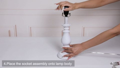 QiMH Farmhouse Table Lamp Set of 2, Rustic Table Lamps for Living Room, Vintage Nightstand Lamp with Rotary Switch, Beside Lamps for Bedroom, Traditional Table Lamps with Linen Shade, Antique White