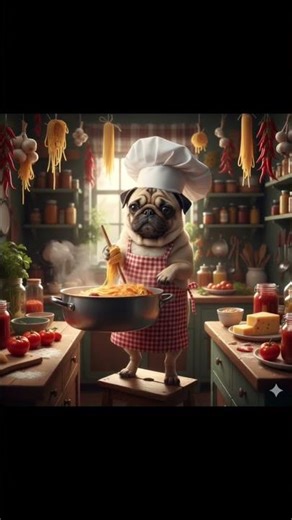 The Pug Chef: Watch Get Serious in the Kitchen!