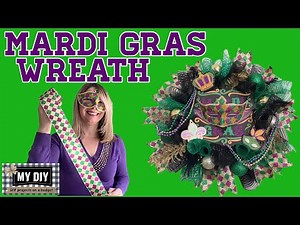 MARDI GRAS WREATH IDEAS | DOLLAR TREE WREATH DIY | DECO MESH WREATH | SO EASY AND FUN!