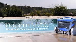 4.4K views · 114 reactions | Say hello to our newest member - the Dolphin M700. Just plug it in, turn it on and stay connected through MyDolphin™ Plus mobile app with minimum effort - Our robot has it all!​  Powerful Performance​.  Temperature Sensor​.  In and out of water indicator​.  Pick up mode​. ​#robotdolphin #maytronics | Maytronics | Facebook