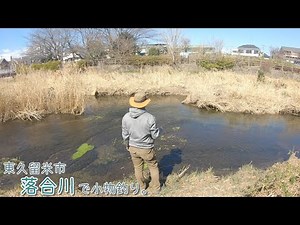 湧水が流れ込む清流なら釣れる？ 散策してると人との交流も面白い♪ 東久留米市 落合川で小物釣り。