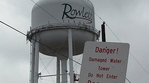 Damaged Rowlett water tower torn down
