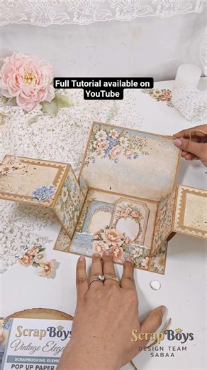 😱 Easiest POP UP CARD Tutorial 😍 with FREE Template #shorts #craftersabaa #diy #papercrafttutorial