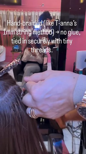 ⸻ Korean-Style Braiding Hair Extensions with 1mm Strings 🔴 We use a truly unique hand-braiding method with 1mm strings—a technique you won’t find anywhere else in the U.S.—to give you flawless hair extensions. ✨ Why you’ll love it: ✔️ 100% human hair – silky, soft, and easy to style ✔️ Lightweight & natural – more comfortable than traditional methods ✔️ Quick installation – a full transformation in just 1 hour ⏳ Retouch service: Available after 9 weeks, up to 2 times. Prefer no retouch? With pr