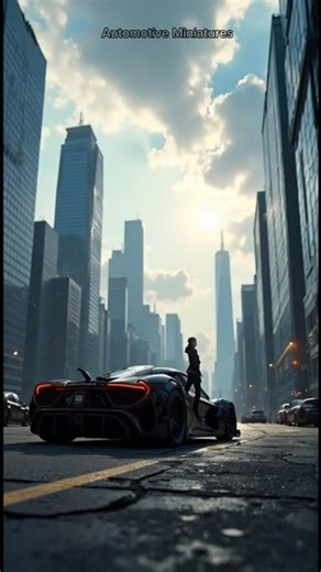 (AI)woman and black super car #automobile #carrestorationproject