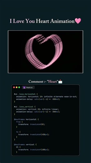 Beautiful Heart Animation Website ❤️ | HTML CSS JAVASCRIPT Frontend Project #cssanimation
