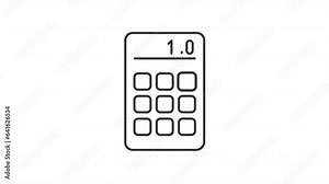 Exact science animation set. Stem education animated line icons. Middle school. Analytical skill. College student. Black illustrations on white background. HD video with alpha channel. Motion graphic