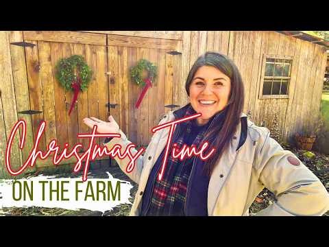 Decorating Our Farmhouse & Barn for Christmas! Cozy DIYs, Real Tree, Wreaths & Farm Life