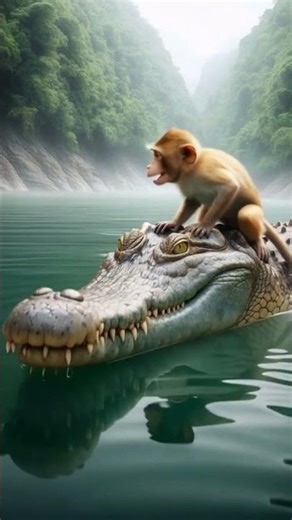 junglefun The story of a monkey and a crocodile #viral #video # fact # video