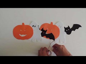 Como hacer guirnalda de goma eva para Halloween