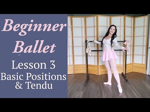 Beginner Ballet Class Lesson 3: Ballet Positions & Tendu | How to Dance Ballet | Free Ballet Classes