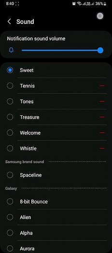 Set custom notification sound for messages