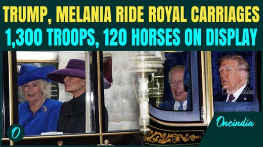 Trump & King Charles III Ride Together in Irish Carriages | Unprecedented Windsor Royal Procession