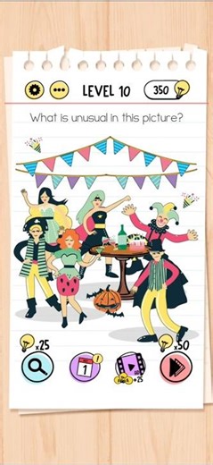 Brain Test Level 10 Walkthrough - What is unusual in this picture? 🧠 #Shorts