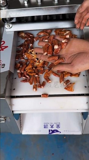 Fully Automatic Intestine Slicing Machine – Perfect Cuts #IntestineSlicer #AutomaticMachine