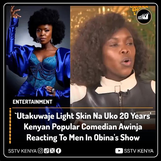 `Utakuwaje Light Skin Na Uko 20 Years' Kenyan Popular Comedian Awinja Reacting To Men In Obina's Show. #foryou #obinnatv #awinja #comedyvideo #kenyantiktok