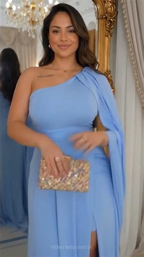 Elegant Blue Party Dress 💙✨ | Sophisticated Long Gown for Weddings and Graduations