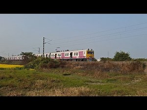 EMU Local Train Passing Through Green Fields 💚🚆