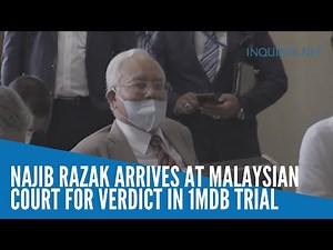 Najib Razak arrives at Malaysian court for verdict in 1MDB trial