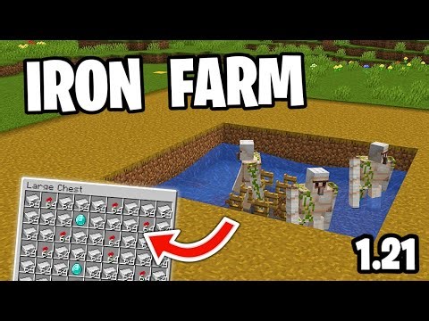 EASIEST IRON FARM EVER! Minecraft 1.21.10 JAVA