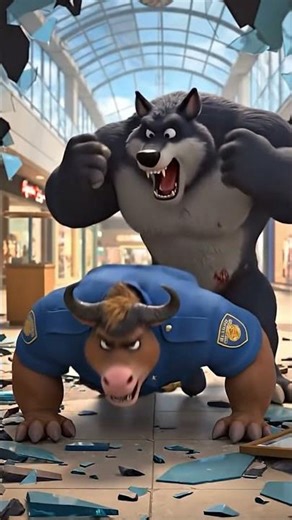 🐺🦛 Big Wolf vs Chief Bogo! Epic Cartoon Showdown 😱🔥