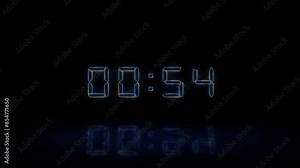 Digital clock time animation. beginning of every hour. Simple led twenty four numbers. Time counter symbol and Countdown timer count hour minute and second, Countdown clock timer, Countdown timer
