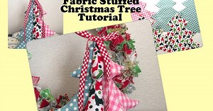 Fabric Stuffed Christmas Tree Tutorial ☆彡布のミニクリスマスツリー作り方