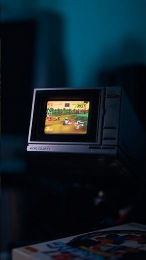 mario kart 64 on a 2.7" TV from 1982 #shorts
