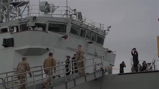 HMCS Regina makes port at the Don Young Port of Alaska in Anchorage, Alaska, Sept. 10, 2025. Video by Master Sgt. Donald Hudson, Alaskan NORAD Region/Alaskan Command/11th Air Force. | Ready Aye Ready - Royal Canadian Navy