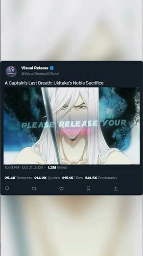 A Captain's Last Breath: Ukitake’s Noble Sacrifice [4k edit | bleach]