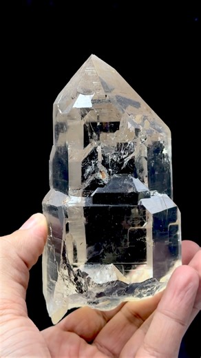 mineralspocket on Instagram: "Himalayan Cathedral Quartz Crystal | Himalayan crystal This is a natural Cathedral Quartz Crystal, characterized by multiple parallel crystal growths forming a larger central point—often described as a “cathedral” or “castle” structure. These formations occur when several quartz crystals grow together in harmony, creating a powerful and visually striking specimen. The crystal shows natural clarity with internal veils and growth lines that reflect its slow formation