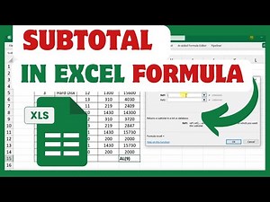 How To Subtotal In Excel Formula
