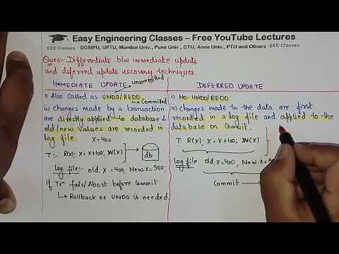Immediate Vs Deferred Update Recovery Technique | Encryption in Database | DBMS Important Questions