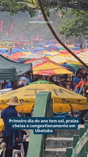 SEU GUIA DE UBATUBA SP on Instagram: "Mesmo indo contra a previsão do tempo, o primeiro dia do ano amanheceu com muito sol e um cenário típico de verão 🌊✨ Por conta da virada, a cidade está cheia, com praias bastante movimentadas e alto congestionamento em alguns pontos. Ubatuba segue agitada, com clima de férias, energia lá em cima e um dia bonito para quem escolheu começar o ano por aqui. Se for circular, vá com calma. E para quem está aproveitando as praias, curta com consciência ☀️🌴 🏄🏻 U